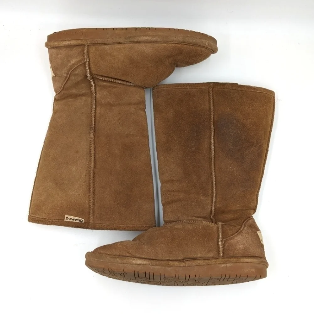 Bearpaw Leather Emma Boot Sherpa Lined 8 Women